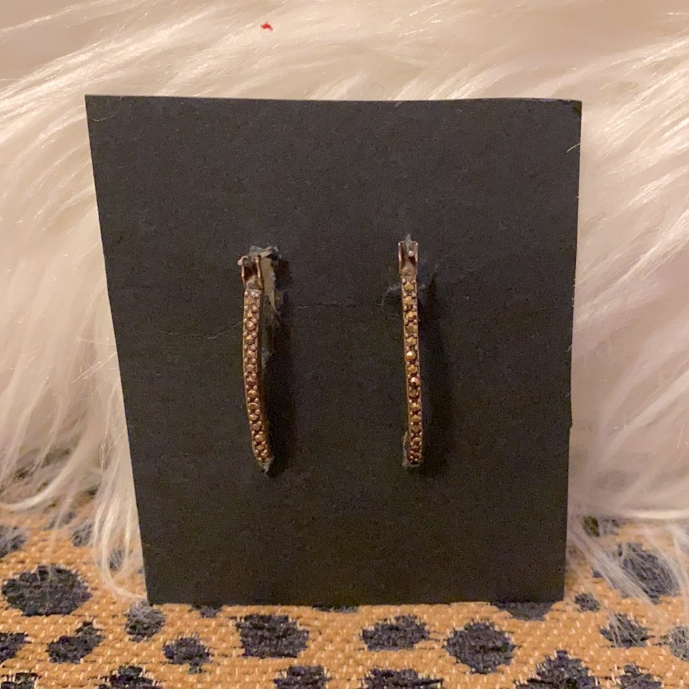 Gold Elongated Hoop Earrings